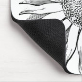 Illustrierte Sonnenblume Mousepad (Ecke)