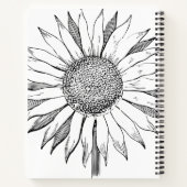 Illustrierte Sonnenblume Notizblock (Rückseite)