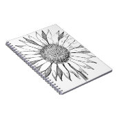 Illustrierte Sonnenblume Notizblock (Rechte Seite)