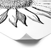 Illustrierte Sonnenblume Poster (Ecke)