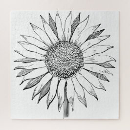 Illustrierte Sonnenblume Puzzle