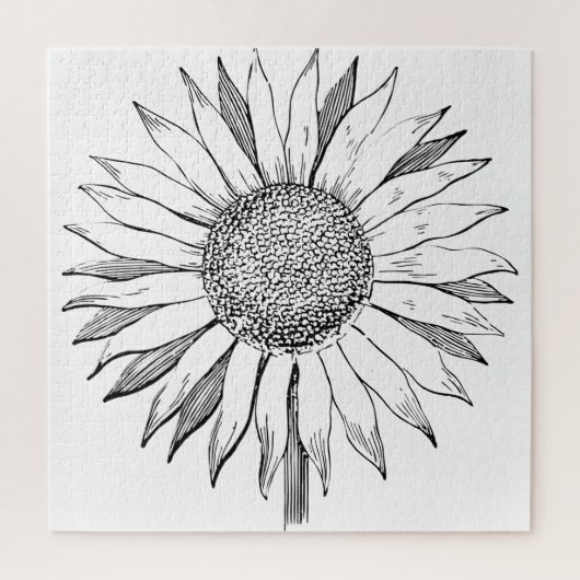 Illustrierte Sonnenblume Puzzle (Vertikal)
