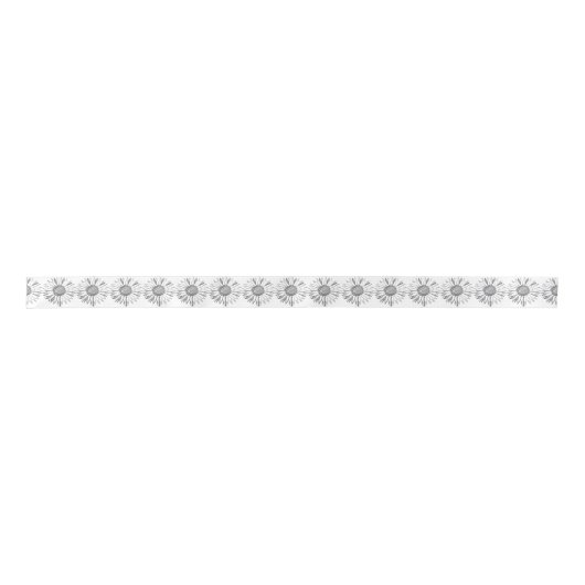 Illustrierte Sonnenblume Satinband (Vorderseite)