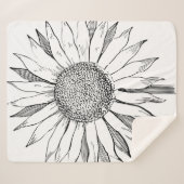 Illustrierte Sonnenblume Sherpadecke (Vorderseite (Horizontal))