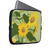 Illustrierte Sonnenblumen Laptopschutzhülle (Vorne Rechts)
