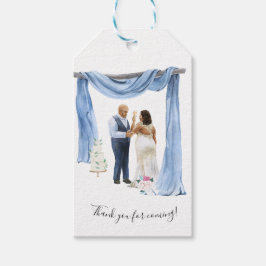 Illustrierte Tags der Gastgeschenk Hochzeit Black Geschenkanhänger