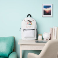 Illustrierte Tasche für Paare mit dem Aufdruck 'Lo