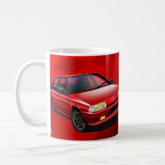 Illustrierte Tasse Citroen BX GTI 16V (Links)
