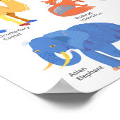 Illustrierte Tiere der EyeAmArt Collection Poster (Ecke)