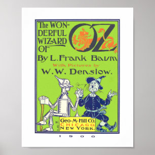 Illustrierte Titelseite von The Wonderful Wizard o Poster