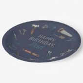 Illustrierte Tools für Männer/Vater Pappteller (Schrägansicht)