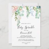 Illustrierte tropische Babysprinkle Einladung (Vorderseite)