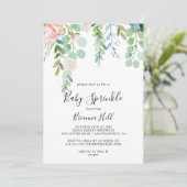 Illustrierte tropische Babysprinkle Einladung (Stehend Vorderseite)