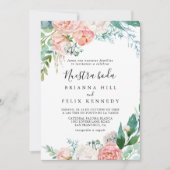 Illustrierte tropische Flora Nuestra Boda Wedding Einladung (Vorderseite)