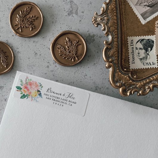 Illustrierte tropische Rücksendeadresse