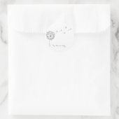 Illustrierte Valentinenkarte von Dandela Runder Aufkleber (Tasche)