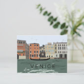 Illustrierte Venice Gondola Postkarte (Stehend Vorderseite)