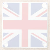 Illustrierte Version der britischen Flagge Glasuntersetzer (Rückseite)