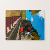 Illustrierte Vintage Züge Puzzle (Horizontal)