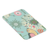 Illustrierte Vögel und Frühlingsblumen Magnet (Rechte Seite)