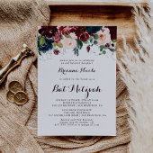 Illustrierte Wasserfarbe Bat Mitzvah Einladung