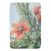 Illustrierte Wasserfarbe Botanische Orangenblüte Badematte (Vorderseite Vertikal)