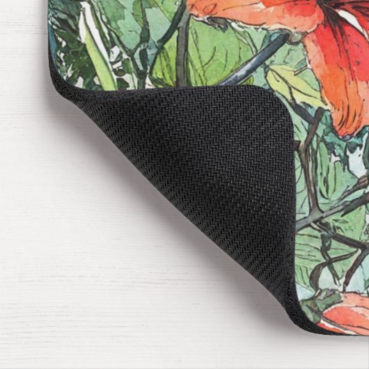 Illustrierte Wasserfarbe Botanische Orangenblüte Mousepad (Ecke)