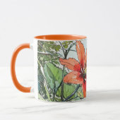 Illustrierte Wasserfarbe Botanische Orangenblüte Tasse (Links)