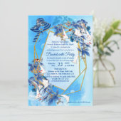 Illustrierte Wasserfarbe Moon-Blume Bachelorette Einladung (Stehend Vorderseite)