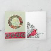 Illustrierte Weihnachten Danke, dass Sie grüßen Dankeskarte (Innenseite)