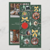 Illustrierte Weihnachtsbaum-Foto-Ornamente Feierta (Vorne/Hinten)