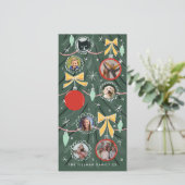 Illustrierte Weihnachtsbaum-Foto-Ornamente Feierta (Stehend Vorderseite)