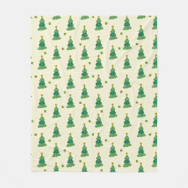 Illustrierte Weihnachtsbäume Fleece-Decke Fleecedecke
