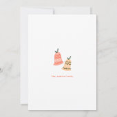 Illustrierte Weihnachtseinladung (Rückseite)