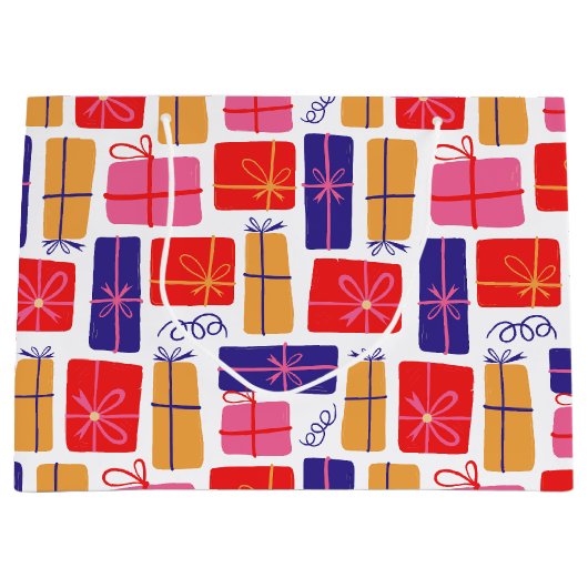 Illustrierte Weihnachtsgeschenk Große Geschenktüte (Vorderseite)