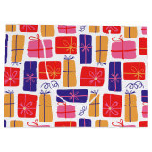 Illustrierte Weihnachtsgeschenk Große Geschenktüte (Rückseite)