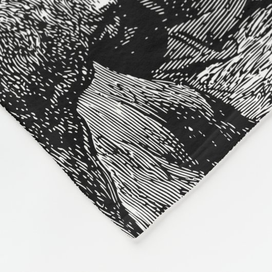 Illustrierte Weihnachtskrippe Fleecedecke (Ecke)