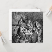 Illustrierte Weihnachtskrippe Karte (Vorderseite/Rückseite Beispiel)