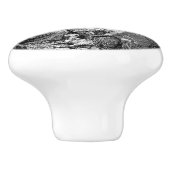 Illustrierte Weihnachtskrippe Keramikknauf (Seitenansicht)