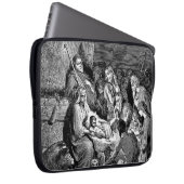 Illustrierte Weihnachtskrippe Laptopschutzhülle (Vorne Rechts)