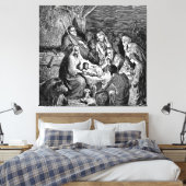 Illustrierte Weihnachtskrippe Leinwanddruck (Insitu (Schlafzimmer))