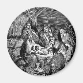 Illustrierte Weihnachtskrippe Magnet (Vorne)