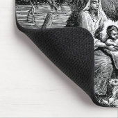 Illustrierte Weihnachtskrippe Mousepad (Ecke)