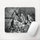 Illustrierte Weihnachtskrippe Mousepad (Mit Mouse)