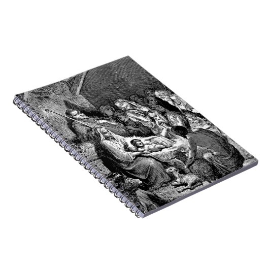 Illustrierte Weihnachtskrippe Notizblock (Rechte Seite)