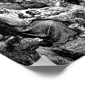 Illustrierte Weihnachtskrippe Poster (Ecke)