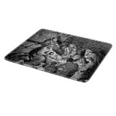 Illustrierte Weihnachtskrippe Schneidebrett (Ecke)