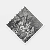 Illustrierte Weihnachtskrippe Serviette (Ecke)