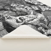 Illustrierte Weihnachtskrippe Sherpadecke (3/4)