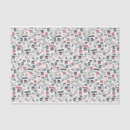 Illustrierte Weihnachtsmail-Briefmarke Seidenpapier